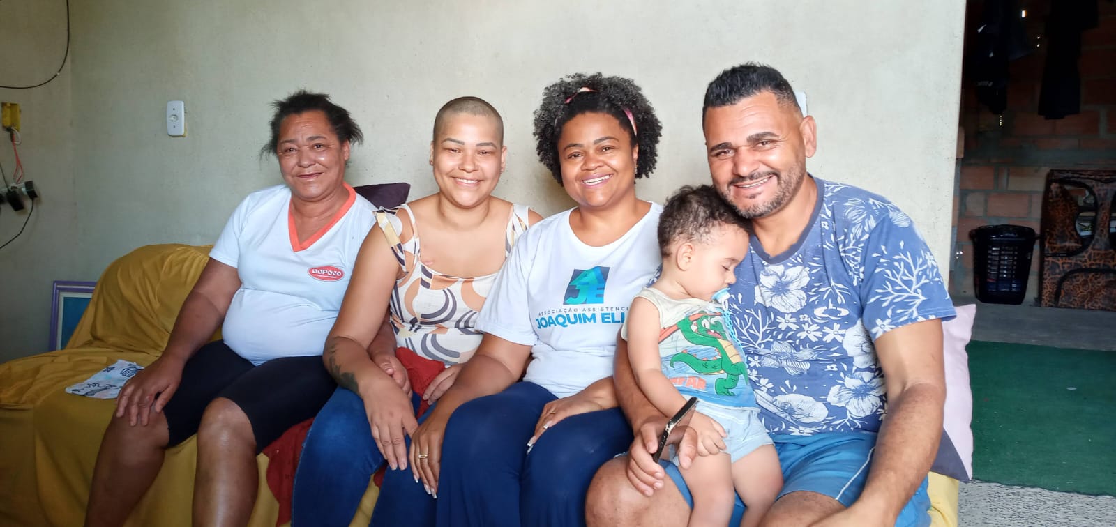 Momento feliz na associação